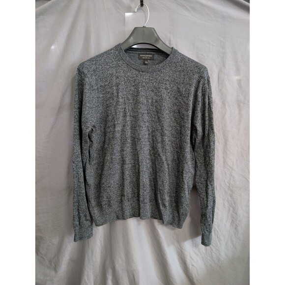 Banana Republic Sweater Mens Large L Gray Premium Luxe Yarn Cashmere Pullover - Picture 1 of 16